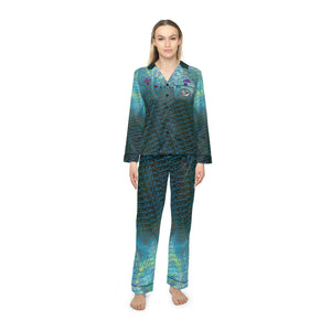 Blue Tara Women's Satin Pajamas (AOP)