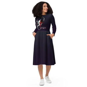 The Lich long sleeve midi dress