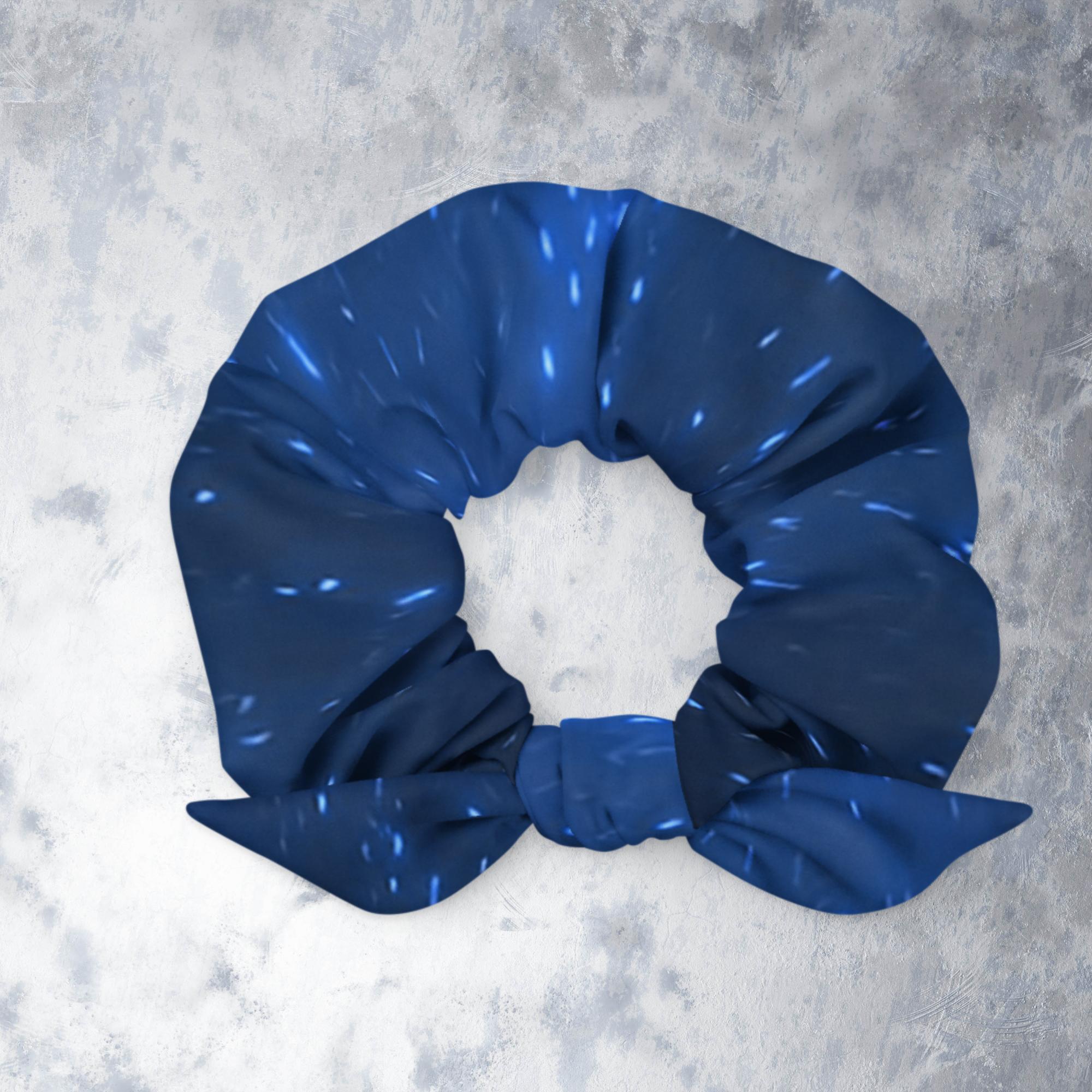 Blue Recycled Scrunchie