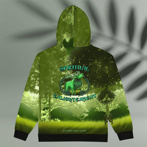 Green Forest Stag Unisex zip hoodie