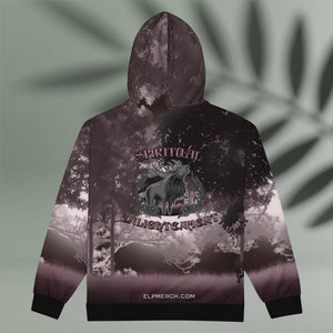 Vintage Black Forest Stag Unisex zip hoodie