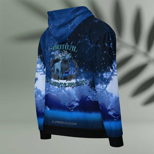 Blue Forest Stag Unisex zip hoodie