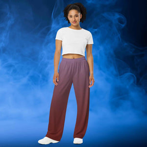 Pink Gradient unisex wide-leg pants