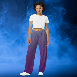 Purple Gradient unisex wide-leg pants