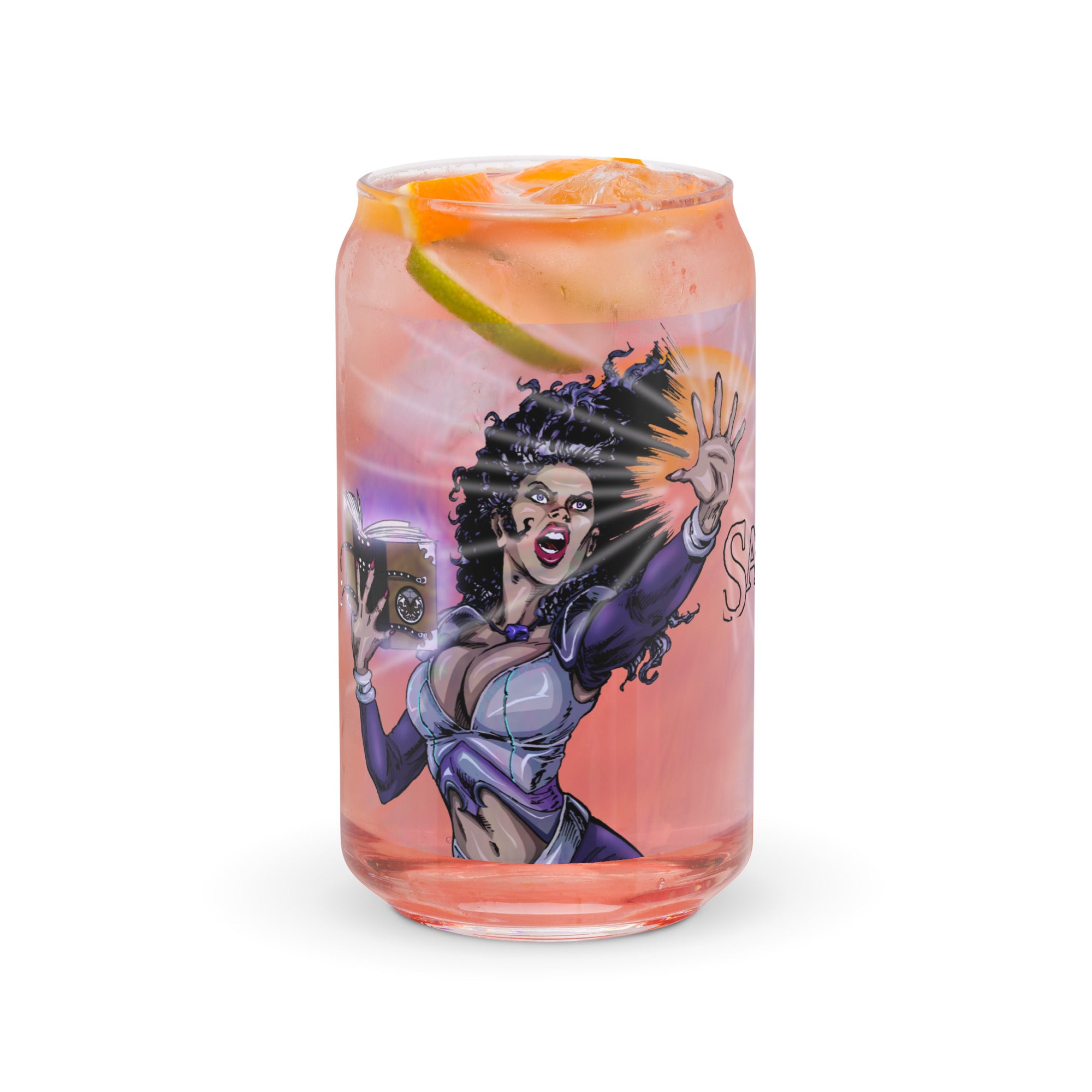 SANDRA THE MAGE Can-shaped glass
