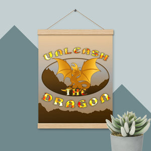 Orange Dragon Poster with hangers