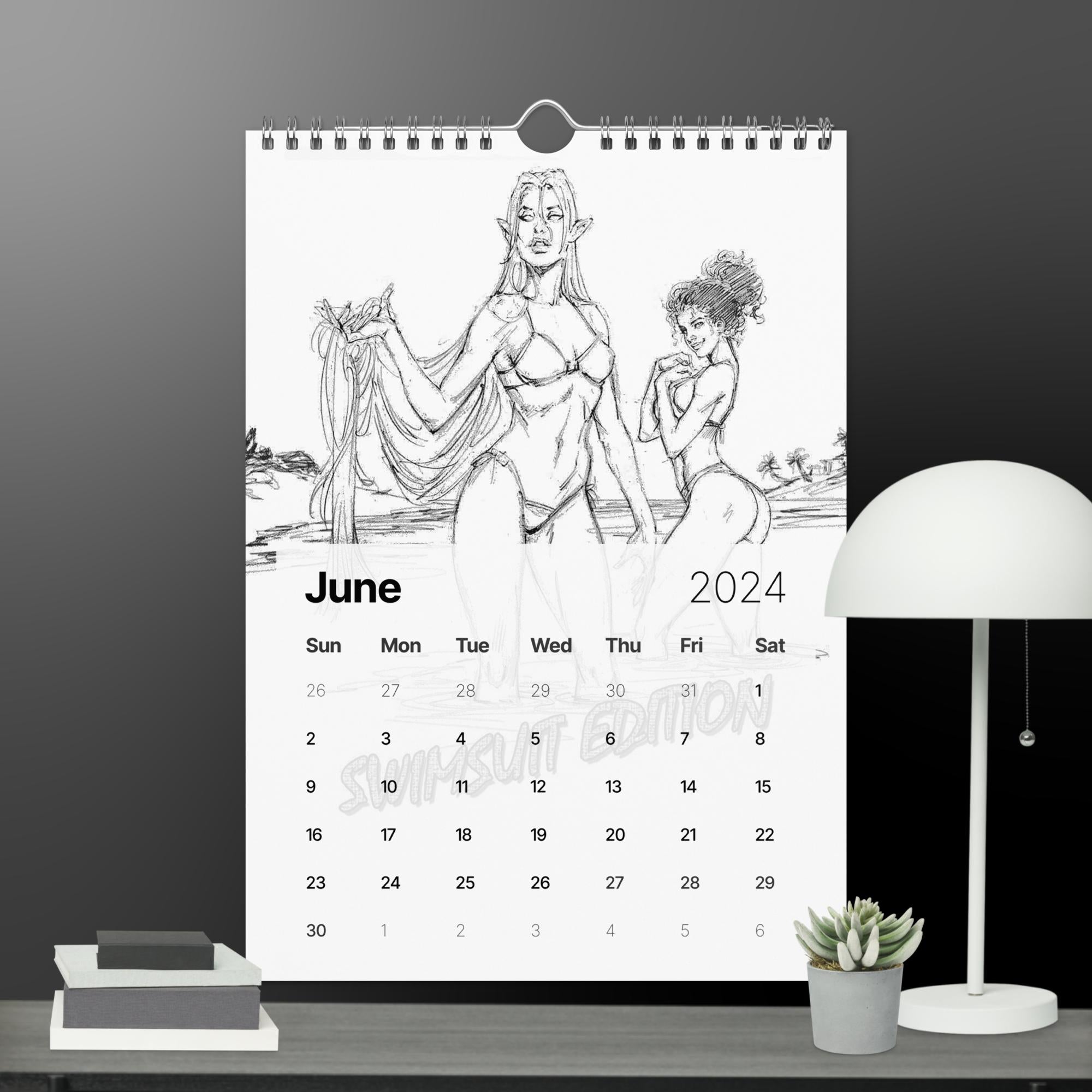 TMC Black and white Wall calendar (2024)